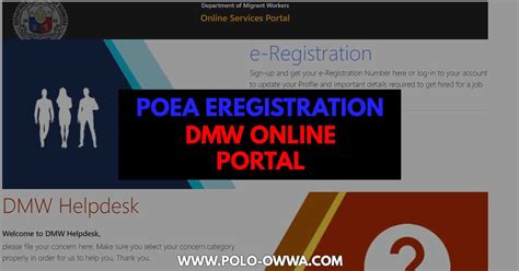 Guide to POEA eRegistration DMW Online Portal for .
